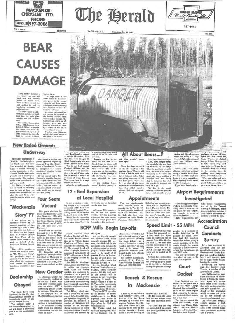 Mack Herald cover Oct 9 1974