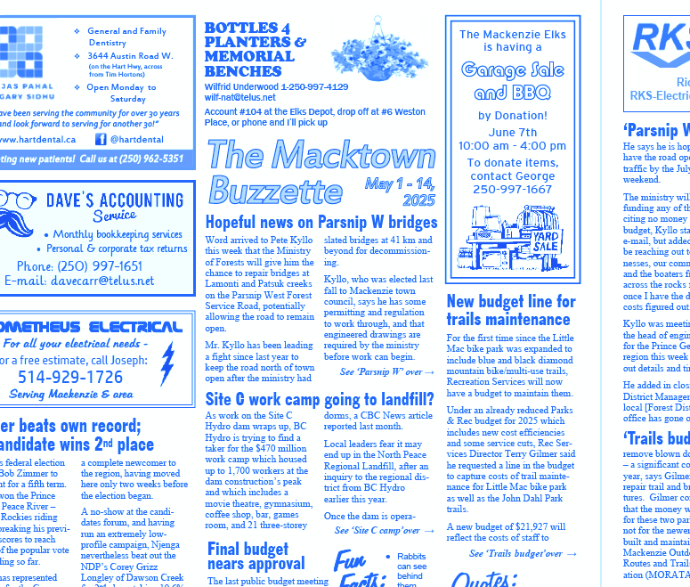 Front page May 1 issue